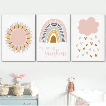 You are my sunshine Canvas Wall Art (set of 3)